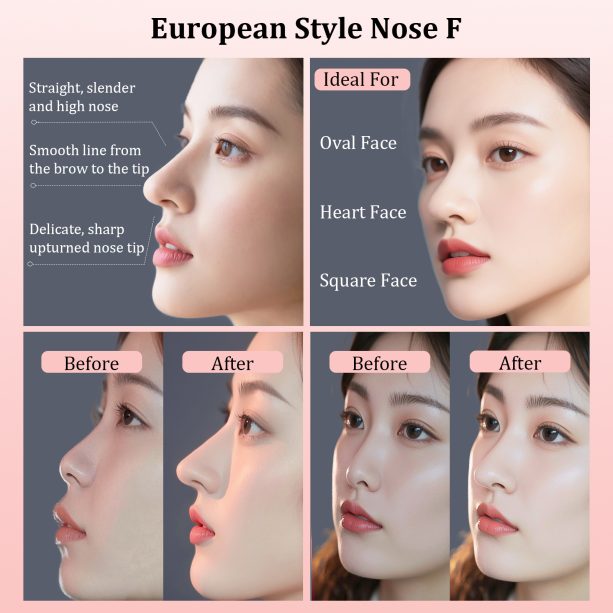 Cosplay Fake Nose Soft Silicone 3D Nose Up SFX Makeup Contouring Beautifying Western Sculpture Style (European Style Nose F) - 图片 4