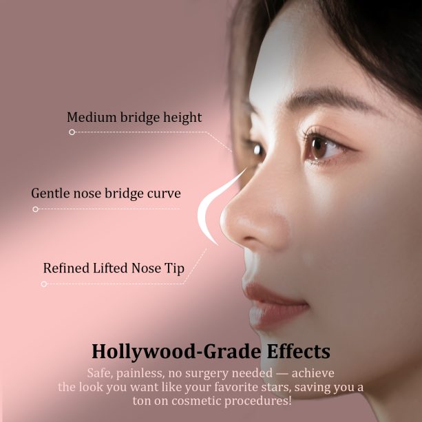 Cosplay Fake Nose Soft Silicone 3D Nose Up SFX Makeup Contouring Beautifying Natural Style (Slightly Upturned Straight Nose L) - 图片 9
