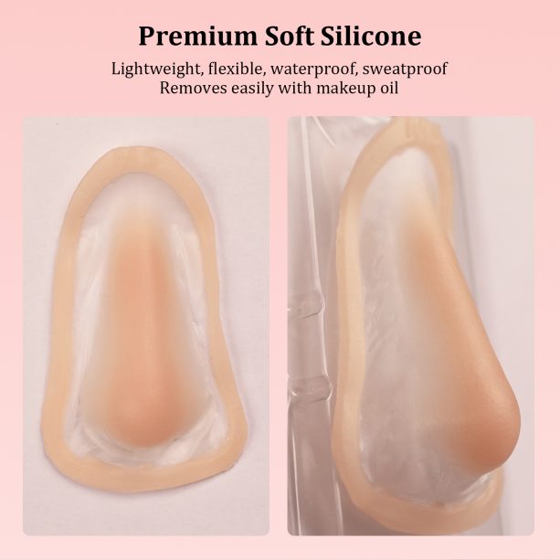 Cosplay Fake Nose Soft Silicone 3D Nose Up SFX Makeup Contouring Beautifying  Natural Style (Small Straight Nose MS) - 图片 5
