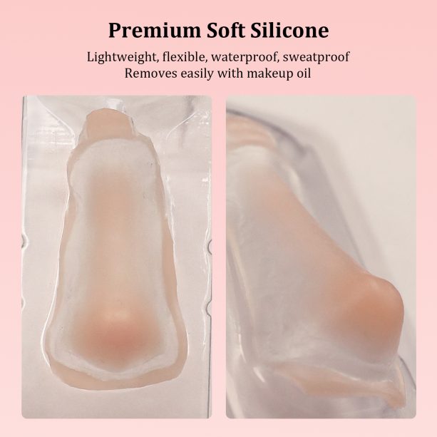 Cosplay Fake Nose Soft Silicone 3D Nose Up SFX Makeup Contouring Beautifying Youthful Style (Korean-Style Boxy Nose R) - 图片 5