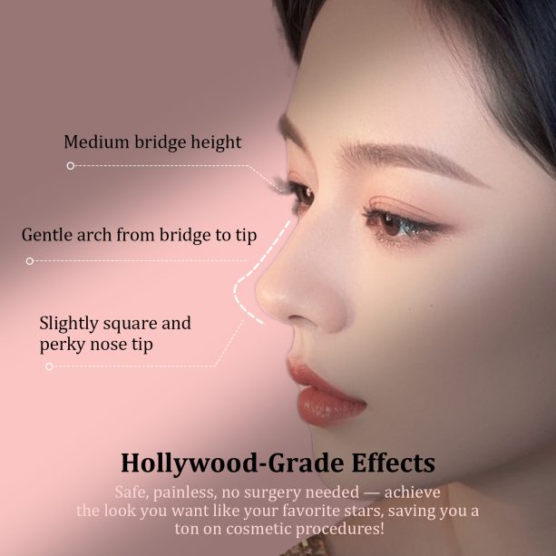 Cosplay Fake Nose Soft Silicone 3D Nose Up SFX Makeup Contouring Beautifying Youthful Style (Korean-Style Boxy Nose R) - 图片 7