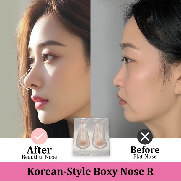 Cosplay Fake Nose Soft Silicone 3D Nose Up SFX Makeup Contouring Beautifying Youthful Style (Korean-Style Boxy Nose R)