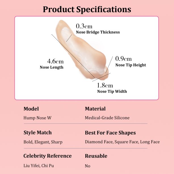 Cosplay Fake Nose Soft Silicone 3D Nose Up SFX Makeup Contouring Beautifying Nose Sticker Cosplay Anime Unique Style (Hump Nose W) - 图片 10