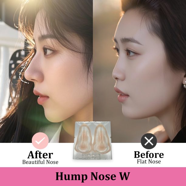 Cosplay Fake Nose Soft Silicone 3D Nose Up SFX Makeup Contouring Beautifying Nose Sticker Cosplay Anime Unique Style (Hump Nose W)