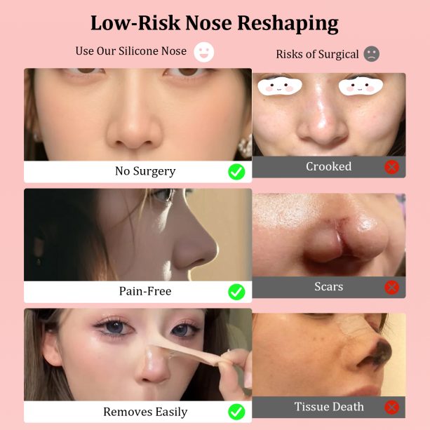 Cosplay Fake Nose Soft Silicone 3D Nose Up SFX Makeup Contouring Beautifying Nose Sticker Cosplay Anime Unique Style (Hump Nose W) - 图片 3