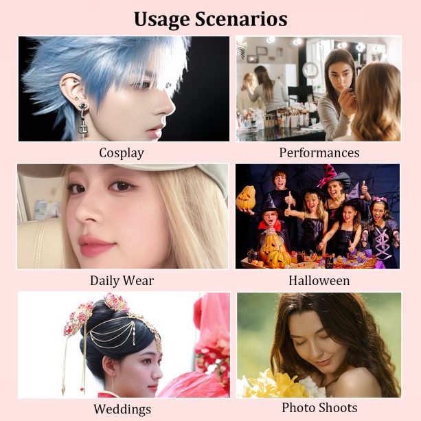 Cosplay Fake Nose Soft Silicone 3D Nose Up SFX Makeup Contouring Beautifying Nose Sticker Cosplay Anime Unique Style (Hump Nose W) - 图片 4