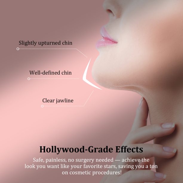 Fake Chin Soft 3D Silicone for Cosplay & Makeup - V-Shaped Jawline Enhancer, Anime SFX Prop，Instant Chin Lift for Face Contouring (Pointed Chin D) - 图片 8